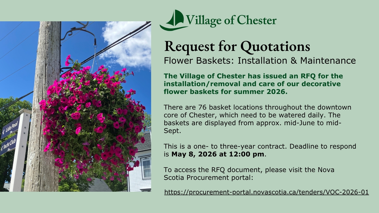 RFQ Flower Baskets 2026