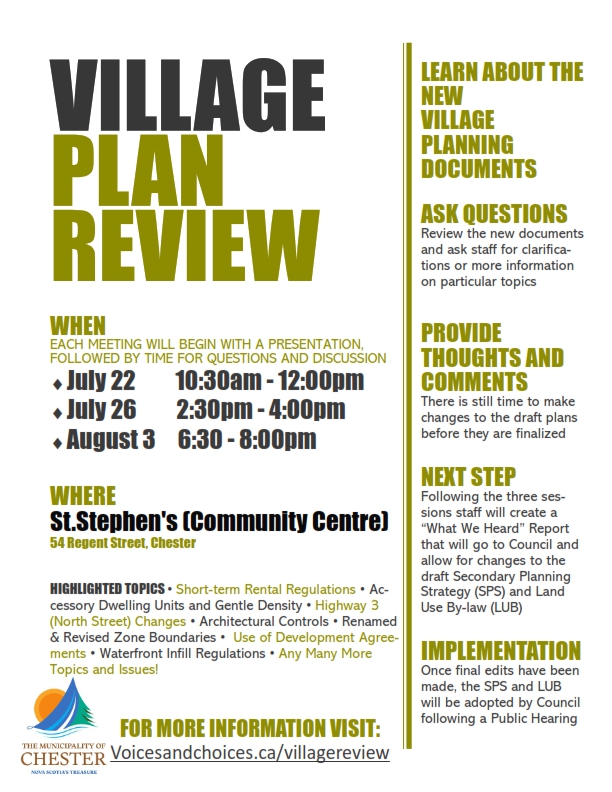 Village Plan Review poster